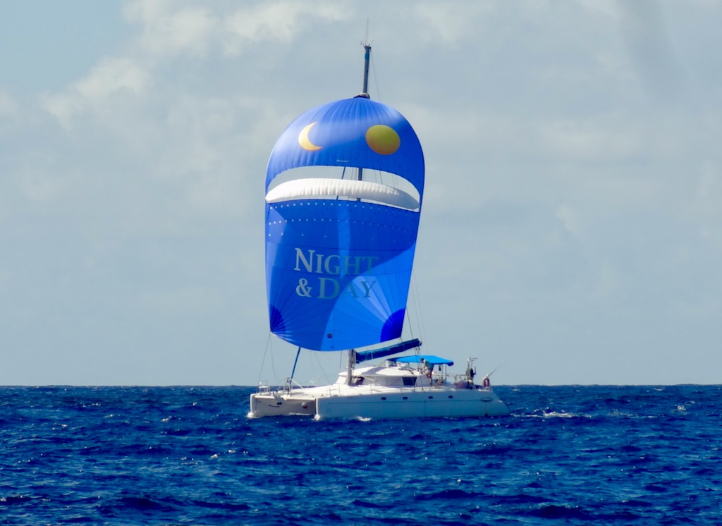 Spinnaker sailing as one of the practical items of our onboard livaboard sailing course