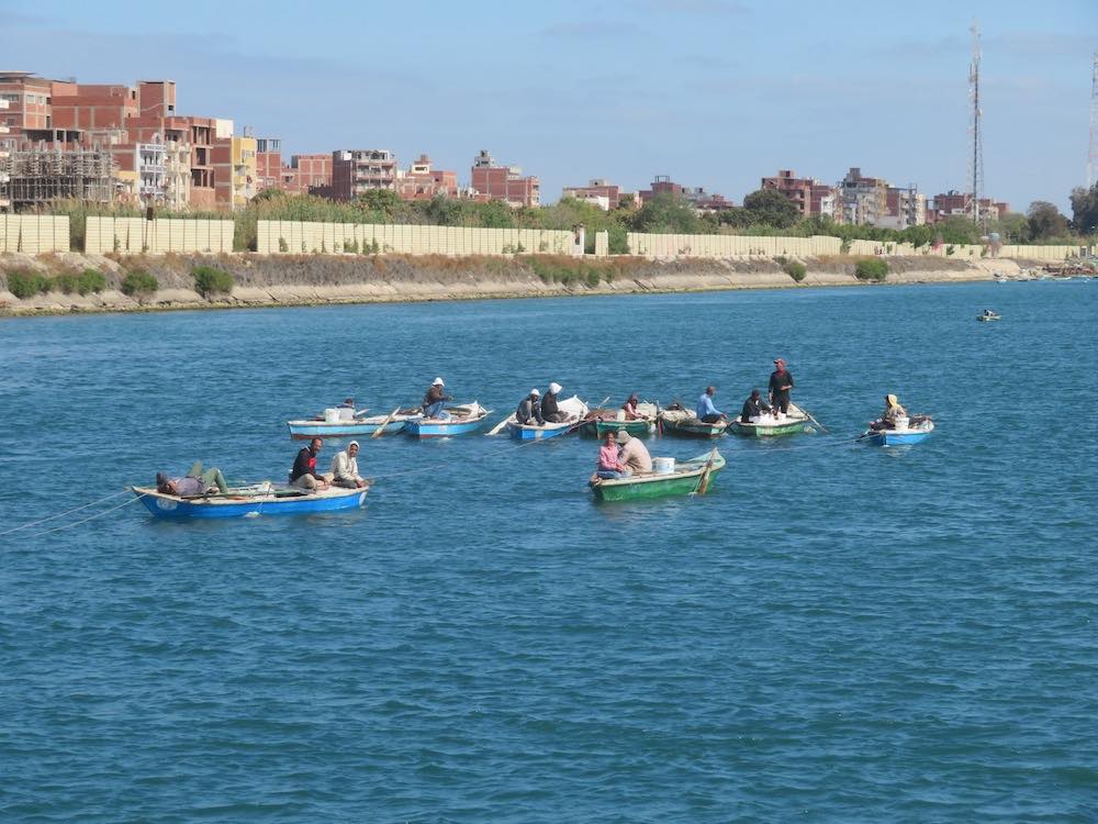 Fischer im Suezkanal